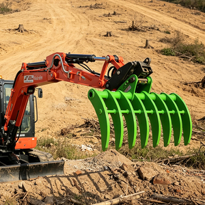 Râteau à racines pour mini-excavatrice, prix usine, 1-4 tonnes, équipement <span class=keywords><strong>de</strong></span> construction robuste - Product Image 2