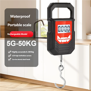 เครื่องชั่งอิเล็กทรอนิกส์แบบมือถือ LCD กันน้ำ 0.005 กก. ขนาดกะทัดรัด พกพาสะดวก ใช้ในเชิงพาณิชย์และในครัวเรือน สำหรับชั่ง<span class=keywords><strong>พัสดุ</strong></span> จัดส่งสินค้า ตกปลา พร้อมตะขอ - Product Image 3