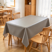 Nappe de table en cuir PU imperméable, nappe rectangulaire à grain gaufré pour la décoration de la salle à manger et de la maison