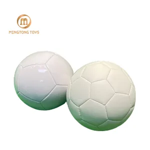 Profesional OEM Logotipo de impresión personalizada de alta calidad máquina de cuero cosido tamaño 5 entrenamiento fútbol todo blanco balón de fútbol en blanco