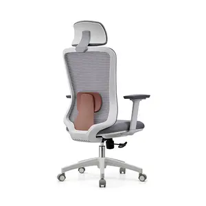 Cómoda silla ergonómica ejecutiva de malla con respaldo alto de diseño moderno para oficina en casa