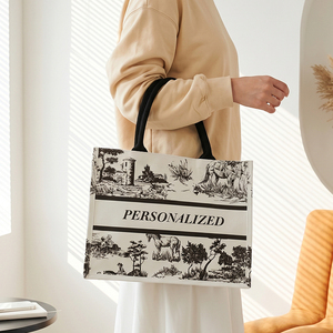 Grand sac fourre-tout réutilisable pour femmes, grande capacité, avec poignée - Product Image 4