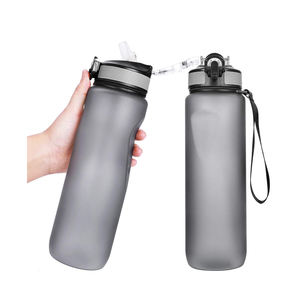 Botella de agua deportiva de estilo portátil, personalizada por sublimación, con revestimiento de goma, 400ml, 600ml - Product Image 3