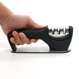Household Kitchen 3-Stage <b>Knife</b> Sharpener Stainless Steel Manual Multi-Grit Portable Diamond Sharpening <b>Tool</b> - Product Image 2