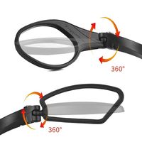 Kaca Spion Sepeda BMX Murah Plastik Universal untuk Setang, Cermin Samping Putar 360 Derajat, Tahan Lama untuk Sepeda Jalan Raya dan Cruiser