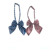 Nœud Papillon d'Affaires en Polyester Jacquard Rayé Japonais avec Nœud Coloré - Cadeau Direct Usine