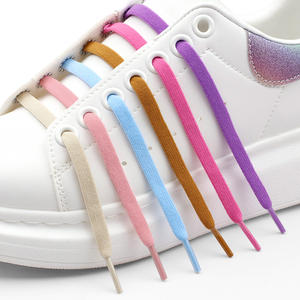 WEGOODZF tali sepatu elastis tanpa dasi datar dengan gesper logam renda sepatu pengganti malas lebar 8 mm untuk anak-anak dan dewasa - Product Image 1