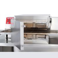 Horno de Pizza Eléctrico Estilo Pizza Hut con Doble Temperatura y Transportador de Aire Impulsado