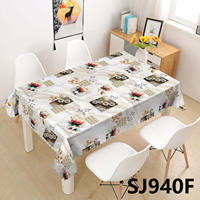 Nappe Imprimée en PVC Imperméable et Anti-Taches, Motif Floral, en Rouleau, pour la Décoration de la Maison, des Hôtels, des Banquets et des Fêtes