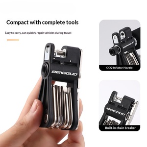 Kit d'outils portable professionnel en acier allié 18 en 1, le mieux noté, <span class=keywords><strong>multi</strong></span>-outils pour vélo, camping et voyage - Product Image 6