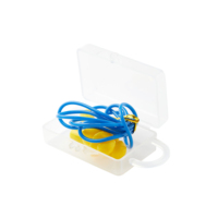 Jaune non toxique CE, ANSI, AS/NZS Confort Protection contre le bruit Bouchons d'oreille à fil souple Silicone pur Bouchons d'oreille faciles à nettoyer 32 dB