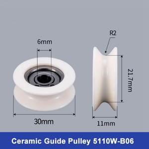 Roues de guidage entièrement céramiques 30*11mm pour le tréfilage, OEM disponible, certifiées ISO9001 - Product Image 3