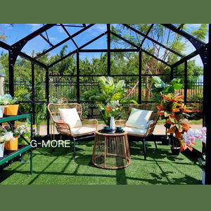 Serre professionnelle en aluminium et verre pour la culture de plantes en extérieur, jardin, pépinière, serre de jardinage à vendre - Product Image 3