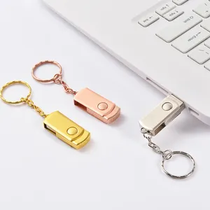 Individueller mini schwenkbarer metall usb-treiber Großhandel Großhandel günstiger Mini-Metall-Schlüsselanhänger Smi USB Stick 2.0 3.0 USB-Flash-Laufwerk 8 GB