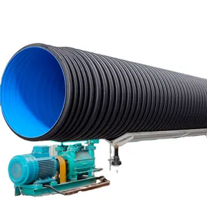 200Mm 300Mm 500Mm 600Mm 800Mm 1000Mm 1200Mm 6 Pouces Sn4 Sn8 Plastique Hdpe Double Paroi Ondulé Soufflet D'égout Tuyau De Drainage Prix