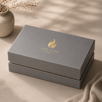 Boîte rigide magnétique de luxe, boîte cadeau avec logo personnalisé, boîte pliante à rabat avec fermeture magnétique pour bougies, bijoux, parfums, cosmétiques