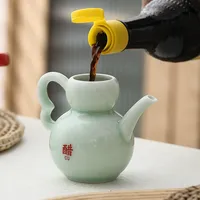 Distributeurs d'huile/sauce soja/vinaigre en céramique et pots à épices - Bouteilles d'huile et contenants à vinaigre pour la maison, magnifiques et créatifs