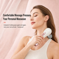 Appareil de massage portable pour le dos, masseur à vibrations multi-intensités, télécommande sans fil, chargement Type C pour usage quotidien