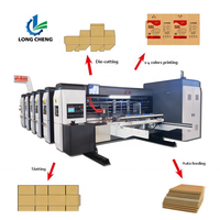 Nouvelle machine d'impression de boîtes en carton haute vitesse, machine d'impression flexographique entièrement automatique avec découpe et rainurage