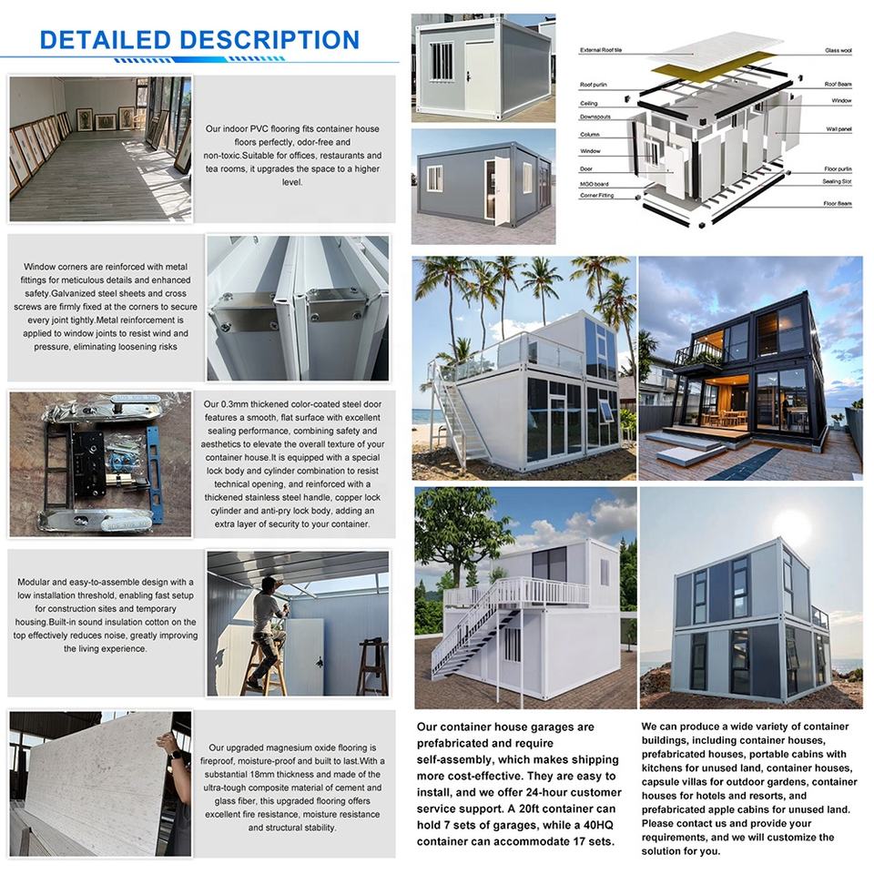 Modern Design Waterproof Folding Container Homes Prefabricated Houses ...