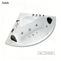 Baignoire Spa Portable Autoportante en Acrylique Blanc Style Européen avec Jets d'Air Massants pour la Relaxation à Domicile en Intérieur