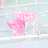 Olympik Supply 3 en 1 Dosettes de lessive transparentes roses Nettoyage du linge Détergent Parfum Booster Perles Dosettes amères Coffre-fort pour enfants