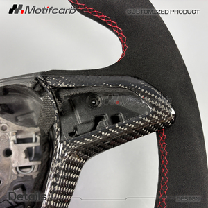 Volante deportivo personalizado de fibra de carbono para Skoda Octavia RS VRS Kodiaq Superb Rapid Kamiq Fabia Karoq Scout 2013-2020 - Product Image 4