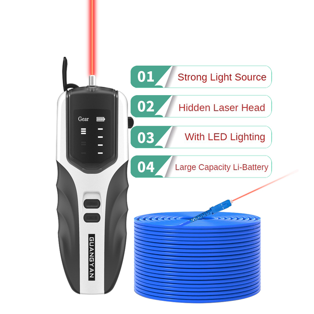 Kai teng 5km 30km Rechargeable Laser Pointer Vfl B4 Fiber Optic Visual Fault Laser Pen Locator 5mw 30mw 20mw