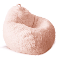 Pouf en fausse fourrure, fauteuil pouf, canapé pouf