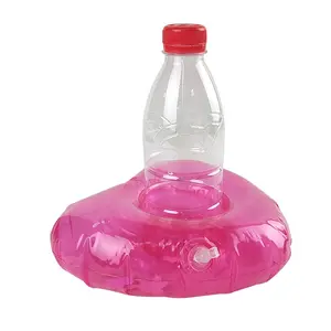 Soportes inflables portátiles de PVC con corazón rosa para bebidas, piscina flotante, accesorios para interiores/exteriores, logotipo personalizado de temporada de verano para niños y adultos