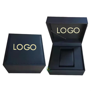 Boîtes rigides en carton noir de luxe de haute qualité avec logo personnalisé, emballage cadeau pour montre, impression dorée, nouveau design, carré personnalisé - Product Image 1