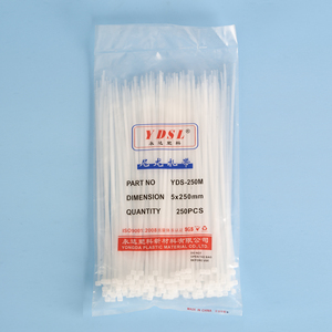 Attaches de câble noires 2.5x100mm Vente chaude Attache de câble en nylon autobloquante Attaches zippées en plastique noir et blanc robustes enveloppes difficiles à casser - Product Image 1
