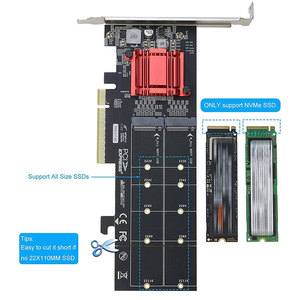 การ์ดแปลง M.2 NVMe SSD เป็น PCI-E 3.1 X8/X16 อะแดปเตอร์การ์ด M2 Pcie Nvme Ssd Riser - Product Image 3