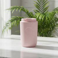 Gobelet isotherme à double paroi en acier inoxydable pour voyage, 220 ml, 380 ml, tasse à café avec couvercle rabattable