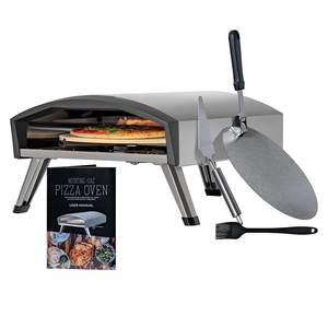 Jardín patio trasero parrilla cocina Pizza <span class=keywords><strong>estufa</strong></span> al aire libre Gas Pizza horno con piedra giratoria - Product Image 3