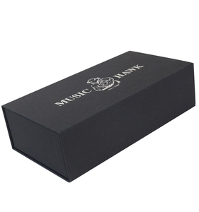 <b>Book</b> <b>Box</b> Black Cardboard Gift <b>Box</b> Watch Ring Cosmetic Packaging Magnetic Closure EVA Insert - Product Image 3
