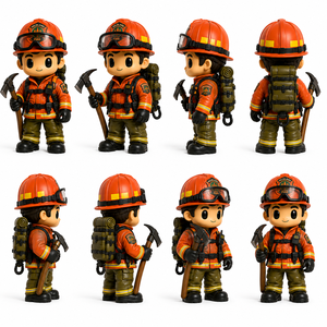 Waker Produttori di Action Figure Personalizzate in PVC Vinile di Vigili del Fuoco, Statuette da Collezione in Stile Cartone Animato - Product Image 2