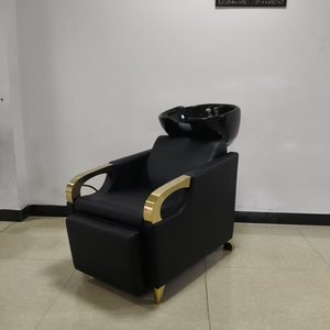 Sillón de peluquería con lavacabezas profesional para salón de belleza - Product Image 1