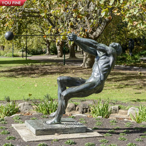 YOUFINE Custom Cast Bronze Hammer Thrower Statue Life-Size <strong>Athlete</strong> Sculpture for Park - Product Image 2