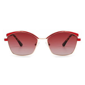 Gafas de Sol de Ojo de Gato para Mujer, Montura Completa, Lentes Degradados Rojos, 100% Protección UV, Gafas de Sol Metálicas para Adultos - Product Image 6