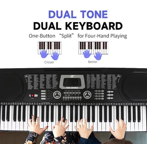 MK-812 Fungsi Sentuh Portabel 61 Keyboard Alat Musik Midi Piano Listrik 61 Tombol Keyboard Organ Elektronik Digital