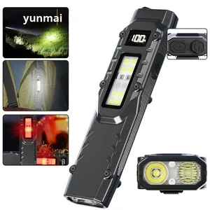 Cross-border New Tactical AA Rechargeable <strong>LED</strong> <strong>Flashlight</strong> Aluminum Alloy Pen Clip Three Light Sources Strong Light Self-defense - Product Image 1