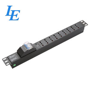 Unité de distribution d'alimentation intelligente 1U 19 pouces pour montage en rack avec protection contre les surtensions, 6/12 prises 10A, certifiée CE ROHS, en alliage d'aluminium - Product Image 2