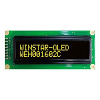 عرض خاص: شاشة عرض أحرف Winstar OLED WEH001602C باللون الأصفر، 16*2، 162 LCM COB SPI OLED 1602، لوحة 16x2، وحدة شاشة LCD للأحرف