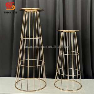 SMOOTH Iron Stainless Steel Cake <b>Stand</b> <b>Gold</b> Luxury Wedding Party Backdrop with <b>Mirror</b> Design Custom Size - Product Image 2