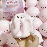 Hachimi Sakura Seal Squishy à remontée lente, anti-stress, en mousse PU, type Mochi
