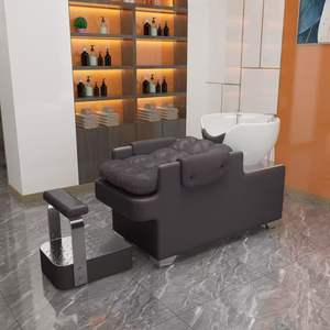 Bac à shampoing multifonctionnel haut de gamme en céramique pour salon de coiffure, très prisé des salons de coiffure, bac à shampoing semi-inclinable haut de gamme - Product Image 5