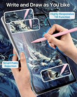 Stylet sans fil rose à chargement magnétique, pointe remplaçable, 9 heures d'autonomie, rejet de la paume, bouton Home, commutateur d'applications pour iPad 2025