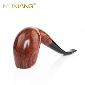 Muxiang Wooden Smoking Pipe Bent Type 9mm Filter Acrylic Mouthpiece Solid Rosewood Pipe Tobacco Pipe Personal Gift - Product Image 2