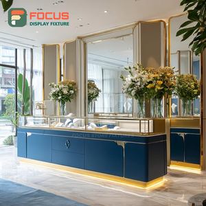 Luxury Jewelry Store Display System Metal <b>Frame</b> Boutique Space Jewelry Cabinet - Product Image 3